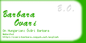 barbara ovari business card