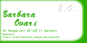 barbara ovari business card